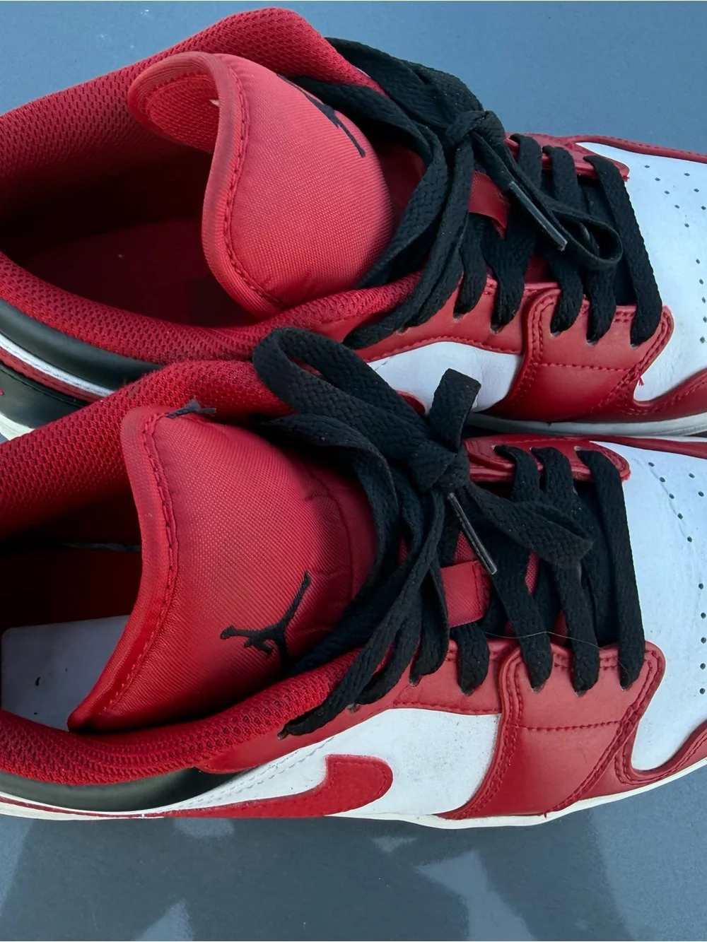 Jordan Low Top Sneakers - Red, White & Black